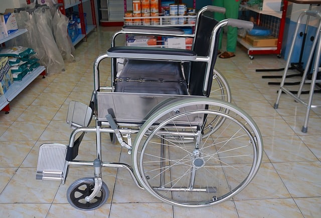 The NHS provided Dad with a wheelchair to help him move around