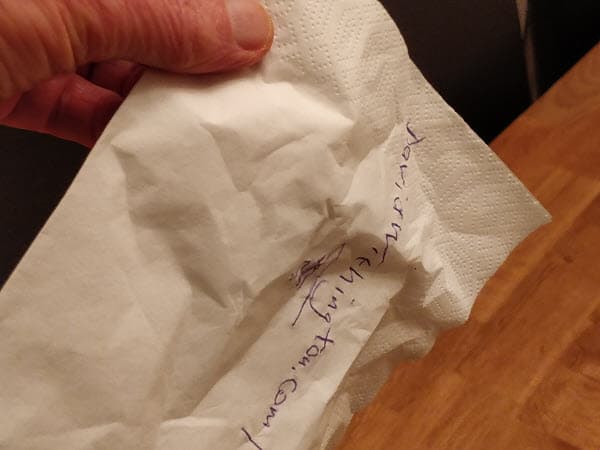 SEO napkin