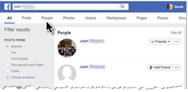 How to find the Facebook profile
