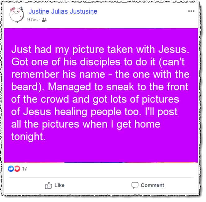 Jesus on Facebook
