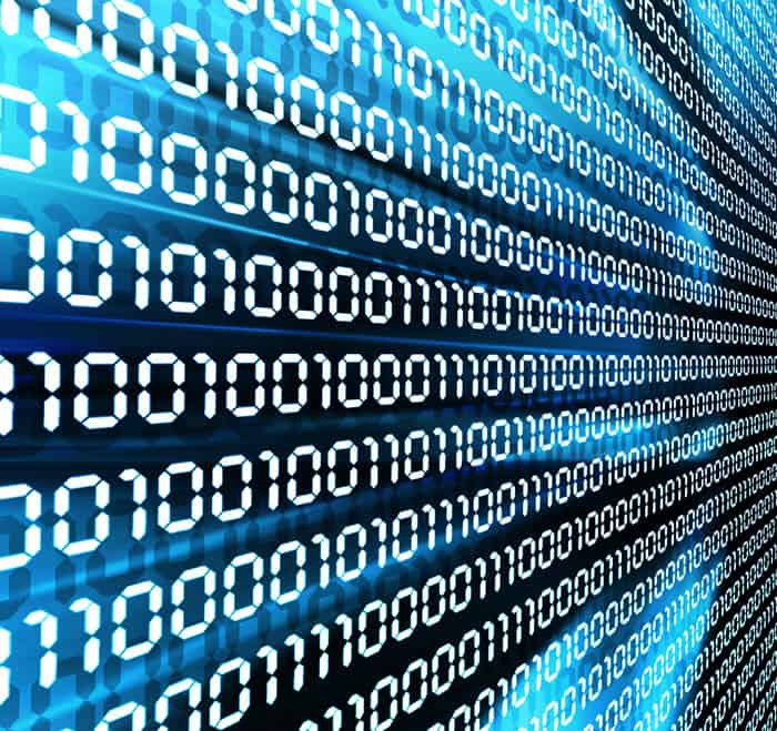 Computers speak in binary code