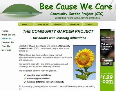 Bee Cause We Care website