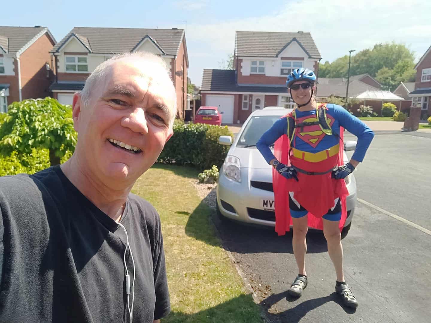 It's not very often you get to meet a real-life super-hero. ? Tony L Smith collecting some headbands for Headbands for Heroes UK.