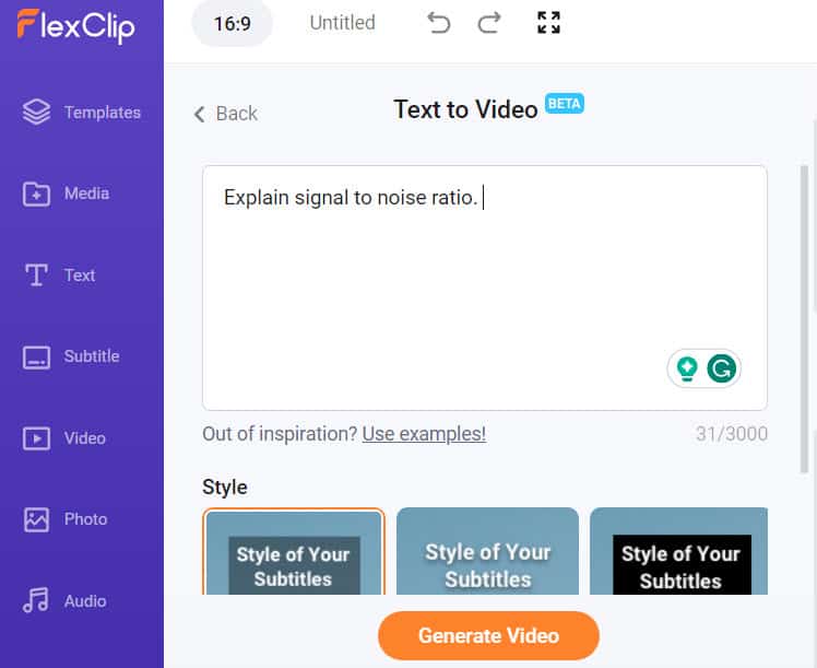 FlexClip AI Text to Video