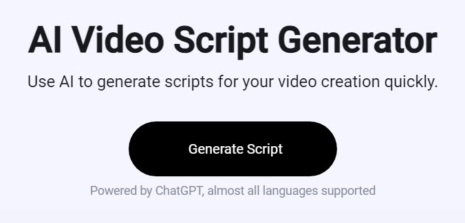 FlexClip AI video script generator