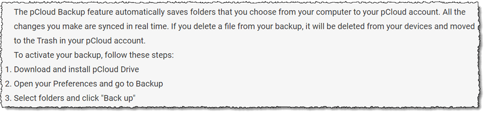 If you delete a file from your backup, it will be deleted from your devices 